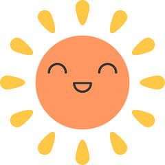 Cute Sun Cartoon Element