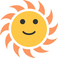 Cute Sun Cartoon Element