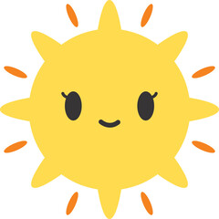 Sun Cartoon Icon Logo Vector