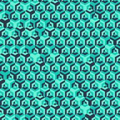  Hexagonal Maze pattern abstract illustration