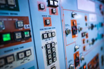 Control panel with many buttons
