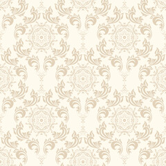 Seamless decorative ornament on background. Floral ornament on background