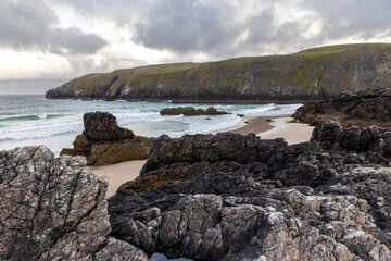 Sangomore Beach ( Durness Bay ) in northern Scotland