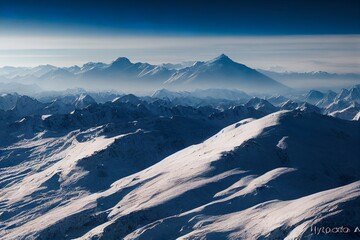 Fototapeta na wymiar The mountains beautiful in winter