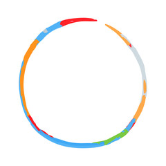 Vector Abstract Doodle Pattern Isolated on White Background