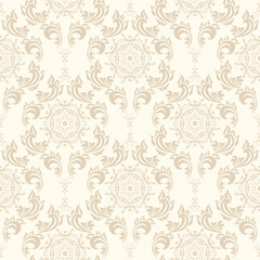 Seamless decorative ornament on background. Floral ornament on background