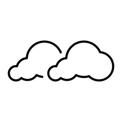 Smoke Cloud Shape Line Icon. Smog Air Toxic Climate Linear Pictogram. Dioxide Gas in Fluffy Sky Outline Icon. Exhalation Steam, Blow Dust Smoke Symbol. Editable Stroke. Isolated Vector Illustration