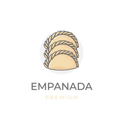 Cartoon Empanadas Simple Vector Illustration Logo - obrazy, fototapety, plakaty