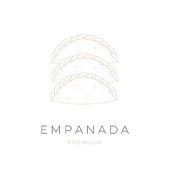 Empanada Elegant Line Art Illustration Logo