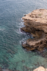 Beaches, cliffs and tourist places in the south of Spain. White coast in the Valencian Community.
