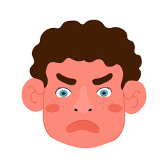 Vector Colorful Illustration of Bunny Isolated on White Background