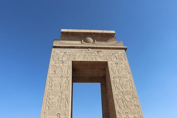 Obraz premium Gateway of Ptolemy III entrance to the Temple of Khonsu, Karnak Temple