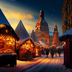 Fototapeta premium Christmas Market