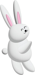 white rabbit bunny 3d 