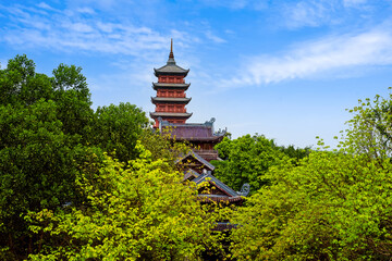 Tower of Bai Dinh Buddhist temple in Ninh Binh province, Vietnam.