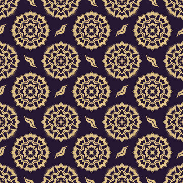 Seamless ornamental luxurious royal vector pattern in Ottoman Kaftan style. Use for fabric prints, weaving, knitting, home decoration, fashion design and bedding patterns