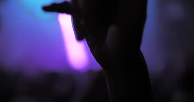 Party Club Rave Dancing Hand Doing Rock Sign