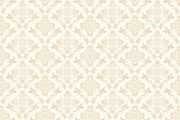 Seamless ornament on background. Floral ornament on background. Wallpaper pattern. Template for design of your interior