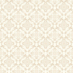 Seamless pattern on background. Seamless floral ornament on background. Seamless texture for wallpapers, textile, wrapping, design interior