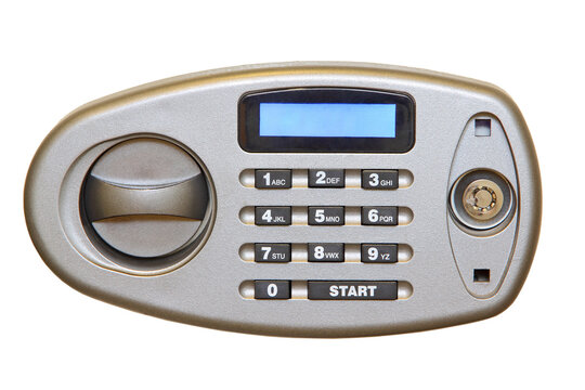 Control panel of electronic home safe isolated on transparent background. - Powered by Adobe