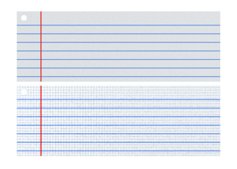 Notebook and graph book PNG. Grainy notebook and graph page illustration on transparent background. PNG image.