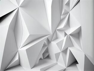 Fototapeta premium Abstract white cubic decor