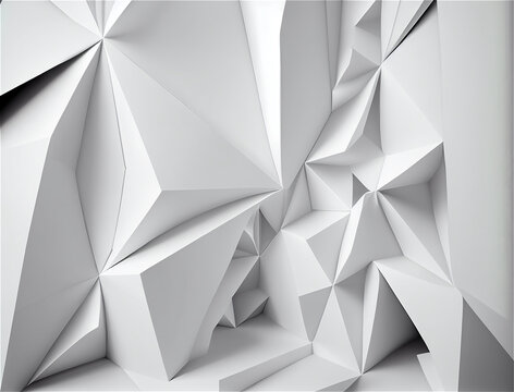 Abstract white cubic decor © FrankBoston
