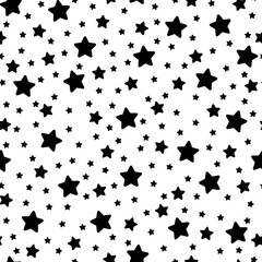 Vector seamless pattern with stars. Design for fabric, wrapping, stationery, wallpaper, textile.