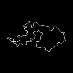 Basel-Landschaft map, Cantons of Switzerland. Vector illustration.