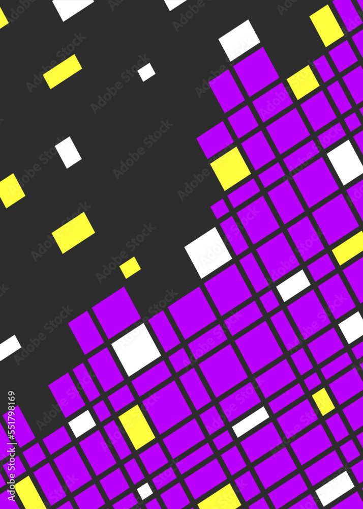 Poster abstract background with colorful irregular square pattern. abstracts pixelate background