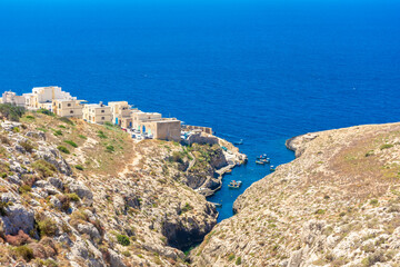 Naklejka na ściany i meble View of the mediterranean sea from Malta