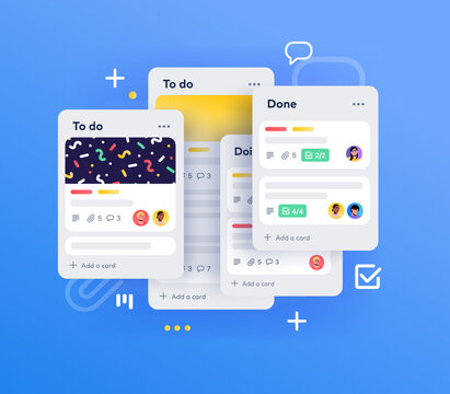 Composition task cards. Vector illustration. 