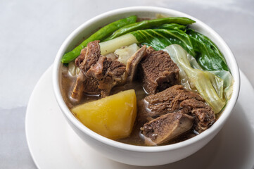 Beef Nilaga, or Nilagang Baka is a simple Filipino Beef and Vegetable Soup best paired with steaming hot rice and fish sauce with calamansi and chili as condiment 