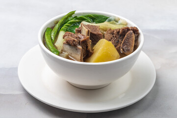 Beef Nilaga, or Nilagang Baka is a simple Filipino Beef and Vegetable Soup best paired with steaming hot rice and fish sauce with calamansi and chili as condiment 