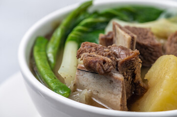 Beef Nilaga, or Nilagang Baka is a simple Filipino Beef and Vegetable Soup best paired with steaming hot rice and fish sauce with calamansi and chili as condiment 