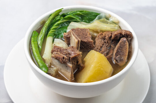 Beef Nilaga, or Nilagang Baka is a simple Filipino Beef and Vegetable Soup best paired with steaming hot rice and fish sauce with calamansi and chili as condiment 