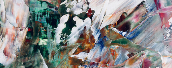 Color texture. Hand drawn oil painting on canvas. Abstract art background. Modern, contemporary art. Colorful canvas. Wall decor background	