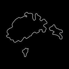 Schaffhausen map, Cantons of Switzerland. Vector illustration.