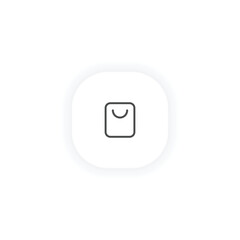 Shopping bag cart icon modern vector line design symbol sign online e commerce