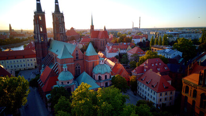 Obraz premium Old Town At Sunset