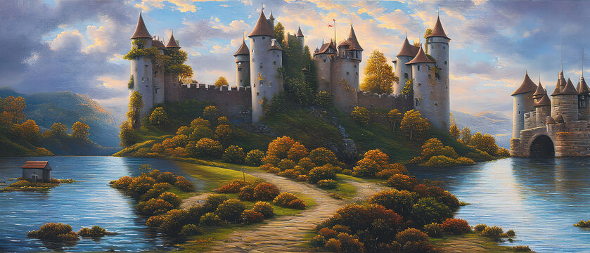 Neuschwanstein Castle Painting by Yuriy Borsuk
