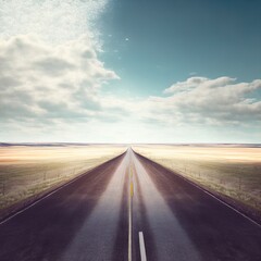 Naklejka premium A road heading off into the horizon.