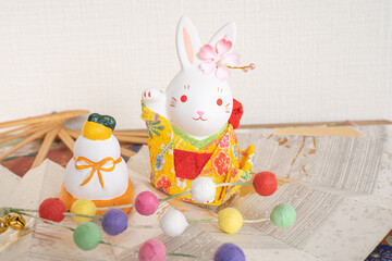 兎年素材　お正月の壁紙