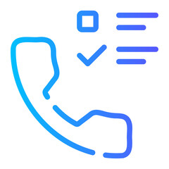 phone survey gradient icon