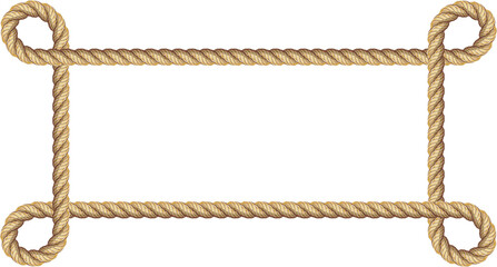Brown rope frame banner