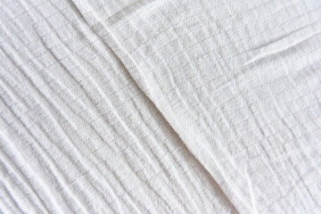 The texture of the light sofa cover close up