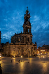Fototapeta na wymiar Historical District view in Dresden