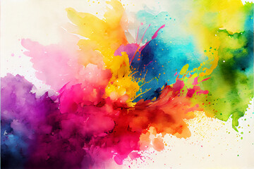 Bright and colorful watercolor texture background illustration