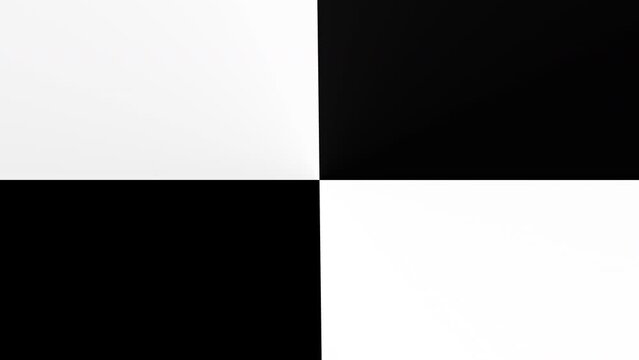 Moving geometric black and white shapes. Looping 4k footage