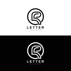 R Letter Logo, Vector Alphabet Symbol, Design For Brand Logos With Initial Letter